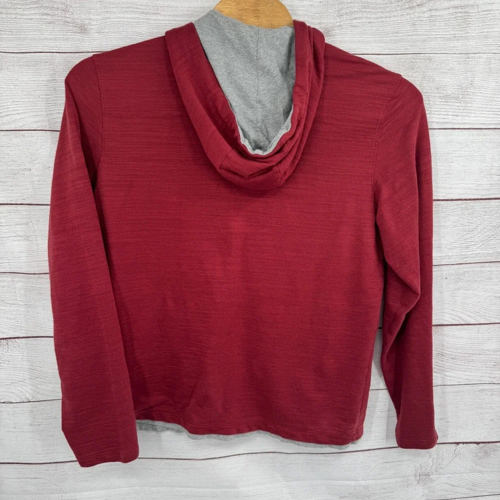 True Religion Hoodie‎ Pullover Henley Kangaroo Pocket Red Casual Size 3XL